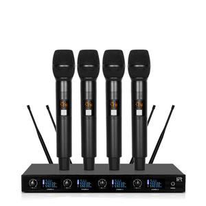 Micrófono Inalámbrico UHF Profesional <span class=keywords><strong>de</strong></span> <span class=keywords><strong>Mano</strong></span> <span class=keywords><strong>de</strong></span> 4 Canales, Micrófono Dinámico para Actuaciones en Escenarios <span class=keywords><strong>de</strong></span> Iglesias, Micrófonos, Micrófono - Product Image 2