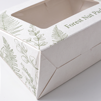 Boîtes rigides personnalisées en papier d'art imprimé avec fenêtre triangulaire et revêtement UV, cartons jetables pour boissons, idéales pour les cadeaux de thé aux herbes