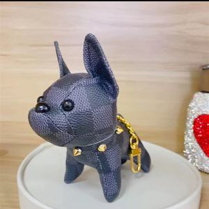 Trendy French Bulldog Leather Pendant Keychain Cotton <strong>Plush</strong> Dog Bag Charm Buckle Chain for Backpack Handbag <strong>Plush</strong> <strong>Keychains</strong> <strong>Toys</strong> - Product Image 2