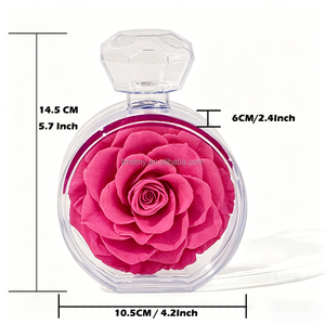 Elegante <span class=keywords><strong>Rosa</strong></span> Eterna <span class=keywords><strong>in</strong></span> <span class=keywords><strong>Vaso</strong></span> Acrilico, Ideale per Decorazioni da Tavolo per Matrimoni, Addio al Nubilato, Feste di Fidanzamento, Regalo per Fidanzata, San Valentino - Product Image 2