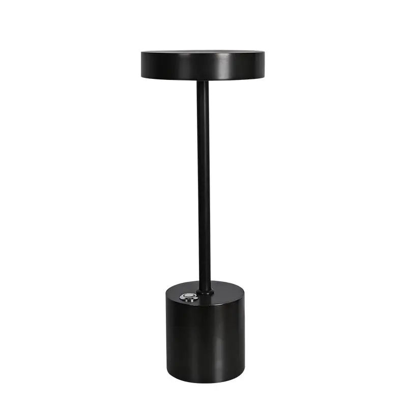 Modern Decoration Night Light Bedroom Reading Mini Cordless Black Rechargeable Portable Led Table Lamp