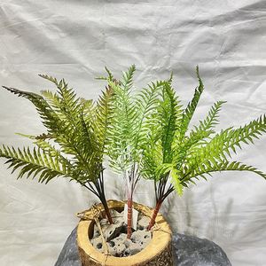 EG-J227 tinggi 48cm 13 garpu daun lateks dekorasi toko kopi dekorasi dalam ruangan luar ruangan daun Persia buatan - Product Image 2