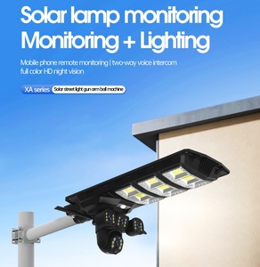 Farola Solar con 3 Pantallas de Video y Cámara 4G, Sistema de Cámara de Seguridad Wifi <span class=keywords><strong>V380</strong></span> Pro para Exteriores, Inalámbrica, con Batería, en Línea - Product Image 2