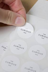 Personalized White Round Brand Stickers Die Cut Self Adhesive <b>Labels</b> for Cosmetic Bottles - Product Image 2