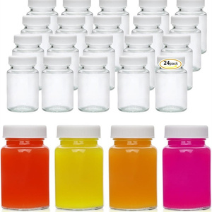 60ml 2oz Mini pots en verre <span class=keywords><strong>de</strong></span> yaourt avec couvercles en liège Mason Jar Wedding Favors Honey <span class=keywords><strong>Pot</strong></span> Glass Pudding Containers Screw Cap Sealing - Product Image 4