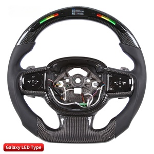 Volant de direction en fibre de carbone véritable à commande par application LED, très vendu, pour <span class=keywords><strong>Volvo</strong></span> <span class=keywords><strong>XC40</strong></span> XC60 2018-2021, style sport - Product Image 2