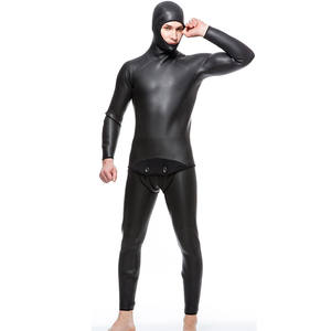 Noir À Manches Longues Hommes <span class=keywords><strong>de</strong></span> Combinaison 3mm Étanche Haute Élastique <span class=keywords><strong>Maillot</strong></span> <span class=keywords><strong>de</strong></span> <span class=keywords><strong>Bain</strong></span> 2 Pièces Lisse La Peau <span class=keywords><strong>Triathlon</strong></span> Chasse Sous-Marine Combinaison - Product Image 3
