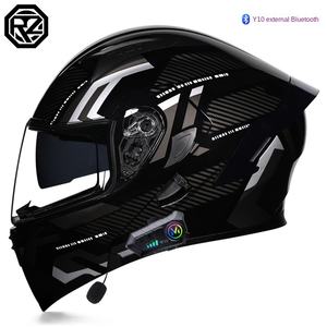 Casco integral de motocicleta eléctrica Orz para hombre y mujer para batería de ABS Bluetooth para locomotora de coche invierno cálido cuatro estaciones - Product Image 4