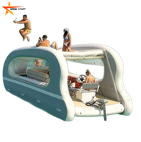 Prix usine populaire catamaran croisière ponton Portable bateau pliable gonflable électrique maison bateau pour les jeux d'eau