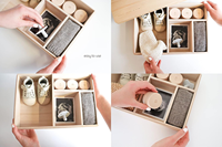 Boîte d'Emballage Personnalisée en Bois de Oud et Résine pour Jalons de Bébé, Boîte Souvenir en Bois pour Bébé