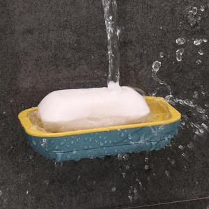 <b>Soap</b> <b>Dish</b> Rack With Drain Rectangular Plastic Wall Mount Suction Cup Self Drain Bathroom <b>Soap</b> <b>Holder</b> - Product Image 2