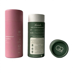 Envases de Cosméticos Reciclables Hechos a Mano con Logotipo Impreso Personalizado, Envases Cilíndricos Redondos de Papel Kraft con Sistema Push-Up - Product Image 1