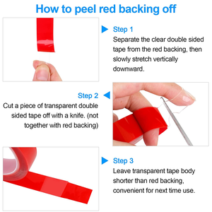 <span class=keywords><strong>Cinta</strong></span> Adhesiva Acrílica <span class=keywords><strong>de</strong></span> <span class=keywords><strong>Doble</strong></span> Cara <span class=keywords><strong>de</strong></span> 1 mm, <span class=keywords><strong>Transparente</strong></span>, Fuerte Adhesión, Nano, Reutilizable, Tipo Gecko, para Decoración del Hogar, Oficina y Automóvil - Product Image 5