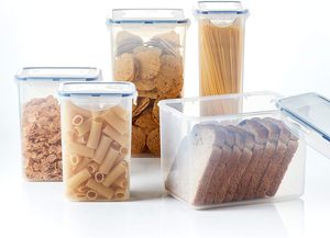 Ensemble de contenants de stockage alimentaire en plastique empilables, hermétiques, sans BPA, à ouverture par pression, style classique, pour le stockage à sec - Product Image 4