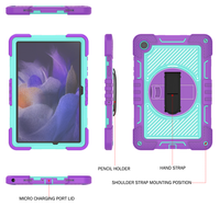 Étui de protection adapté aux enfants pour Samsung Tab A9 Plus avec béquille intégrée pour la coque Samsung Galaxy Tab A9+ (X210 X216 X218)