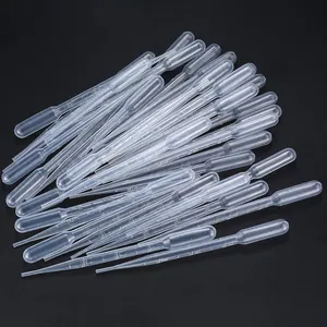 Fabricante de pipetas de vendas diretas, amostras grátis, pipetas descartáveis Pasteur de volume de 3 ml, volume de transferência