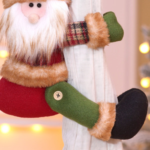 Attaches de rideaux en tissu de Noël de style nouveau, thème Père Noël, écossais vintage et bonhomme de neige, pour la décoration intérieure transfrontalière - Product Image 3