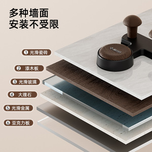 Ggw Suction Cup <b>Hook</b> <b>Wall</b> Mounted Self Adhesive Coat Rack For Bathroom Entryway Door With Strong Load Bearing Capacity - Product Image 2