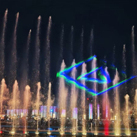 Fontaine musicale interactive pour enfants, fontaine de sol extérieure avec lumières LED, jeux d'eau pour aire de jeux