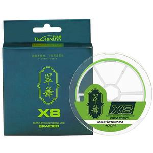 สายเบ็ดตกปลาถัก Tsurinoya X8 ขนาด 0.6 # /0.128 มม. 100 ม. สีเขียวมรกตความแข็งแรงสูง - Product Image 1