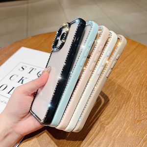 Sang Trọng Kim Cương Rõ Ràng Acrylic TPU Điện Thoại Di Động Trường Hợp Đối Với iPhone 16 15 14 13 12 Pro Max Bling Trong Suốt PC Chống Sốc Cover Quay Lại - Product Image 4