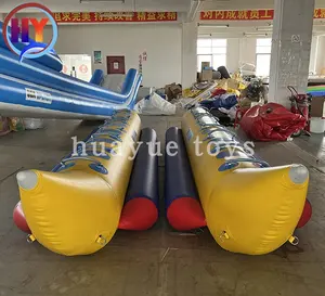 Factory Direct Selling Goedkope 5 Personen Opblaasbare Banaan Boot Drijvend Ponton Pvc Buis Obstakel Voor Water Sport Games
