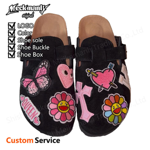 Sabots en cuir personnalisés 2025, semelle EVA, semelle épaisse, bout fermé, légers, à enfiler, logo personnalisé pour hommes et femmes - Product Image 1