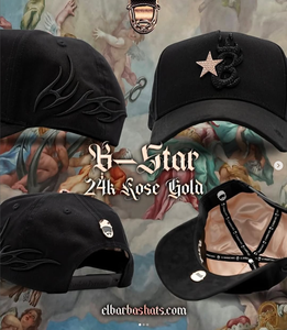 Casquettes de baseball personnalisées à 5 panneaux Barbas Hats B Star avec visière incurvée, broderie PLATINUM SNOWFLAKE, El Beard Hats - Product Image 5