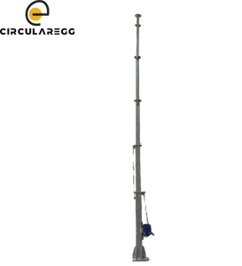 6m draagbare handmatige krukhendel aangedreven telescopische mast met zelfvergrendelende functie voor podiumapparatuur, truss, hefpaal en toren - Product Image 2