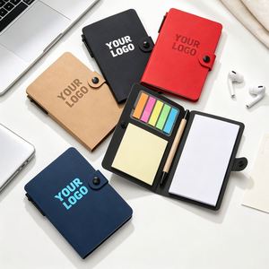 Custom Logo Printed <b>Small</b> Pocket Notebook with Self-Adhesive Sticky Notes and Pen for Promotional Business Company Gift <b>Notepad</b> - Product Image 1