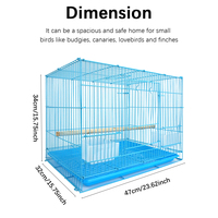 Vente en gros de grandes cages à oiseaux carrées en métal pliables Jaulas Para Pajaros pour perruches des Canaries perroquets Cage à oiseaux pour animaux de compagnie