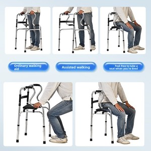 <span class=keywords><strong>Andador</strong></span> portátil plegable <span class=keywords><strong>de</strong></span> <span class=keywords><strong>4</strong></span> <span class=keywords><strong>ruedas</strong></span> con asiento para adultos - Product Image 4