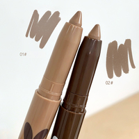 Crayon de contour Bily Bear Cream de ChinaFactory, 2 teintes brun chaud, soyeux et lisse, multi-usages, résistant à la transpiration, éclaircissant, sculptant en 3D
