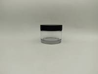 Cali Packs - Frascos de Vidrio Transparente de 60 ml con Tapa de Plástico, Capacidad de 50 g, Etiquetas para el Cuidado de la Piel y Uso Cosmético, para Crema de Ojos