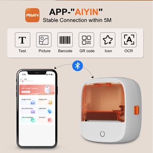 <span class=keywords><strong>Mini</strong></span> không dây Sticker máy in BT nhãn nhiệt và mã vạch Máy in ảnh với giao diện USB trong kho - Product Image 4