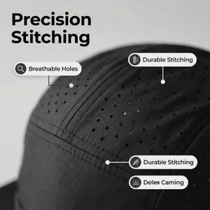 Cross-Border Quick-DryingPolyester Hand Embroidery Baseball Cap Unisex Summer Retro Sunshade Riding Fishing <b>Sunscreen</b> - Product Image 2