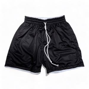 पुरुषों के लिए ओएम थोक डबल परत प्रतिवर्ती मेष शॉर्ट्स खाली सादे कस्टम मुद्रित हीवेट लुभावनी पॉलिएस्टर शॉर्ट्स - Product Image 2