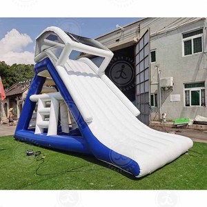 Hot Sea Inflatable nổi nước Trampoline công viên tam giác trượt nước cho người lớn và trẻ em leo núi trượt công viên nước - Product Image 3