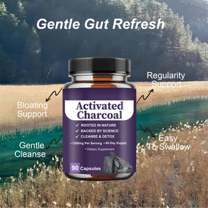 Cápsulas de carbón <span class=keywords><strong>activado</strong></span> OEM al por mayor, tabletas activas de cáscara de coco, para mejorar la salud física e intestinal. - Product Image 4