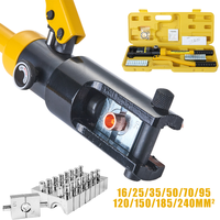 YQK-240 Manuelles Hydraulisches Crimpwerkzeug 8 Tonnen 16-240mm² Kabelschuh-Crimper mit Sicherheitsventil & 10 Standard-Einsätzen