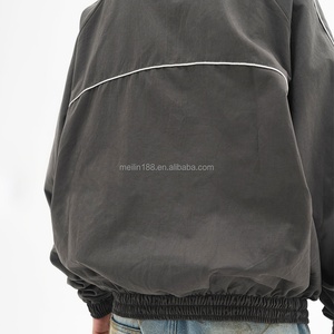 Design Custom Windbreaker Nylon <b>Zip</b> <b>up</b> <b>Jackets</b> for Men High Quality Lightweight Loose 3m Reflective Sports Nylon <b>Jackets</b> - Product Image 2