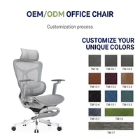 Chaise de bureau de direction ergonomique en maille de luxe abordable avec appui-tête 3D réglable, appui-tête 5D et soutien lombaire