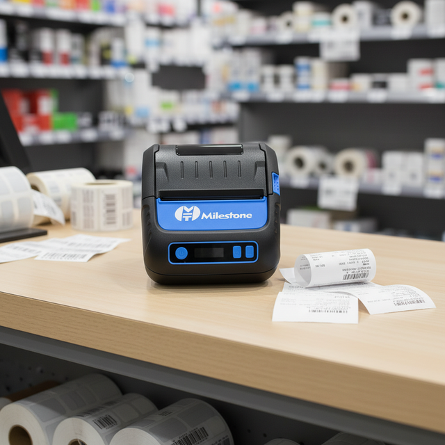 MHT-P80F  USB Portable Mini Wireless Thermal Label Printer Suitable for Supermarket/warehouse Label Printing
