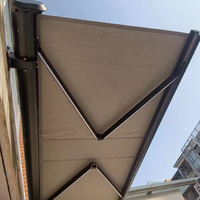 Pare-soleil électrique extérieur de maison d'auvent rétractable de protection contre le vent