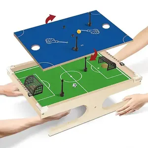 2 In 1 sport Indoor interattivi giocattoli da calcio gioco da tavolo In legno Mini calcio magnetico per adulti