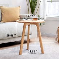 Haute qualité OEM/ODM Tavolo Table basse multifonctionnelle plateau rond Mesa Comedor Redonda Table d'appoint pieds en bois Table en bambou