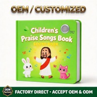 Buku Audio Bahasa Inggris OEM Kids Press-to-Play, Buku Papan Interaktif dengan Suara untuk Pembelajaran, Pendidikan Dini Usia 2-14