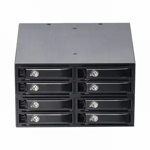 Hot Selling 8 x 2.5" SATA/SAS HDD Mobile Rack for SATA 6Gbps, Support 2 x 5.25" Optical Device Bay