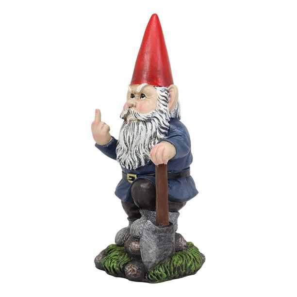 Wizard Middle Finger Custom Outdoor Garden Statue Middle Finger Garden Gnome Resin Angry ...