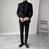 Nouveau costume d'affaires en laine pour hommes avec costume quotidien en cachemire doux et respirant costume trois pièces
